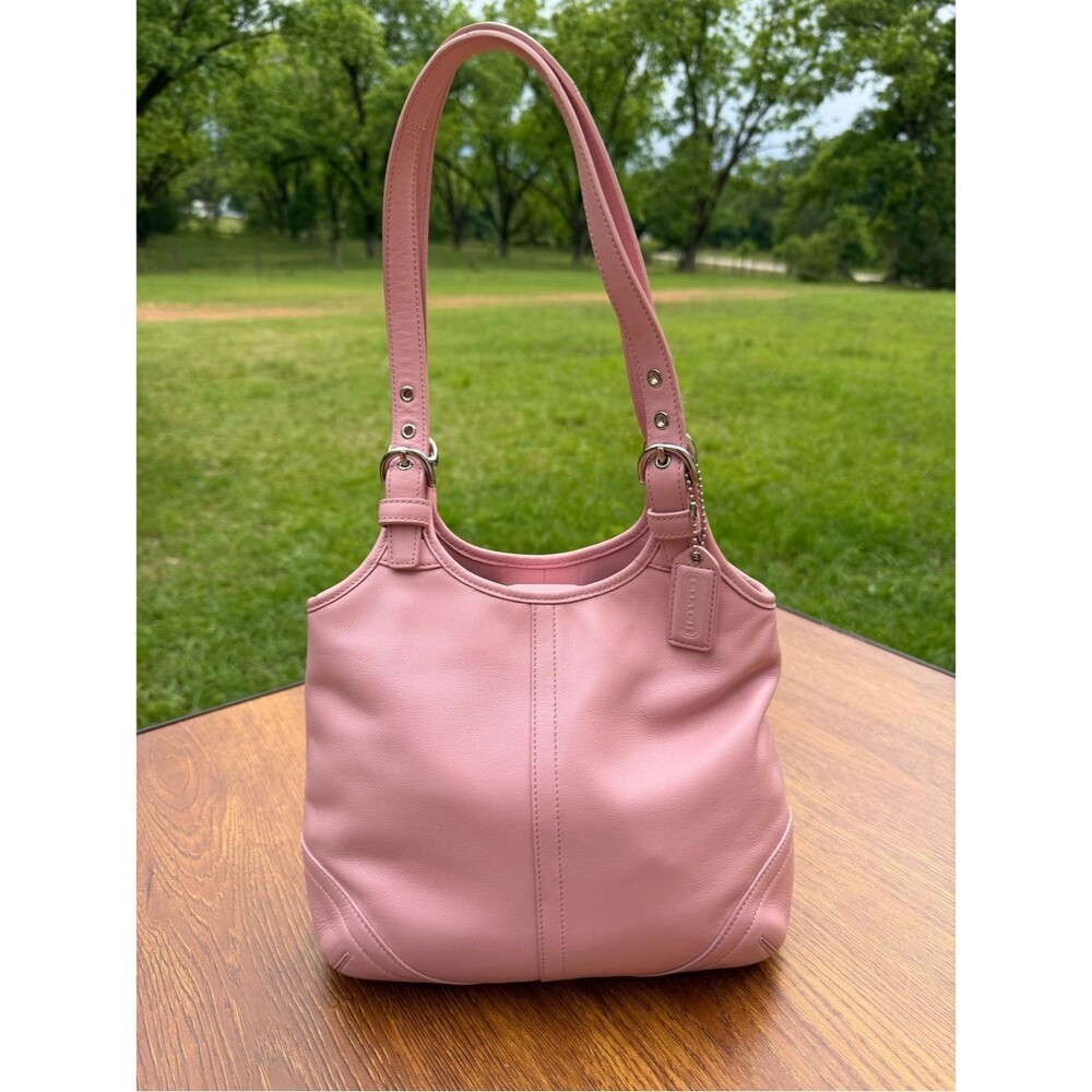 Vintage Coach Soho Slim Hobo Pink Leather Shoulder Bag L3S-4993 Coquette